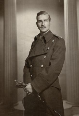 Succeeds to title - Hon. John Buchan, eldest son, is a staff office now with the Canadian forces on active service. He becomes the second Baron Tweedsmuir