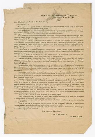 Aux habitants du nord et du nord-ouest, vous n'ignorez sans doute ni la suite des événements