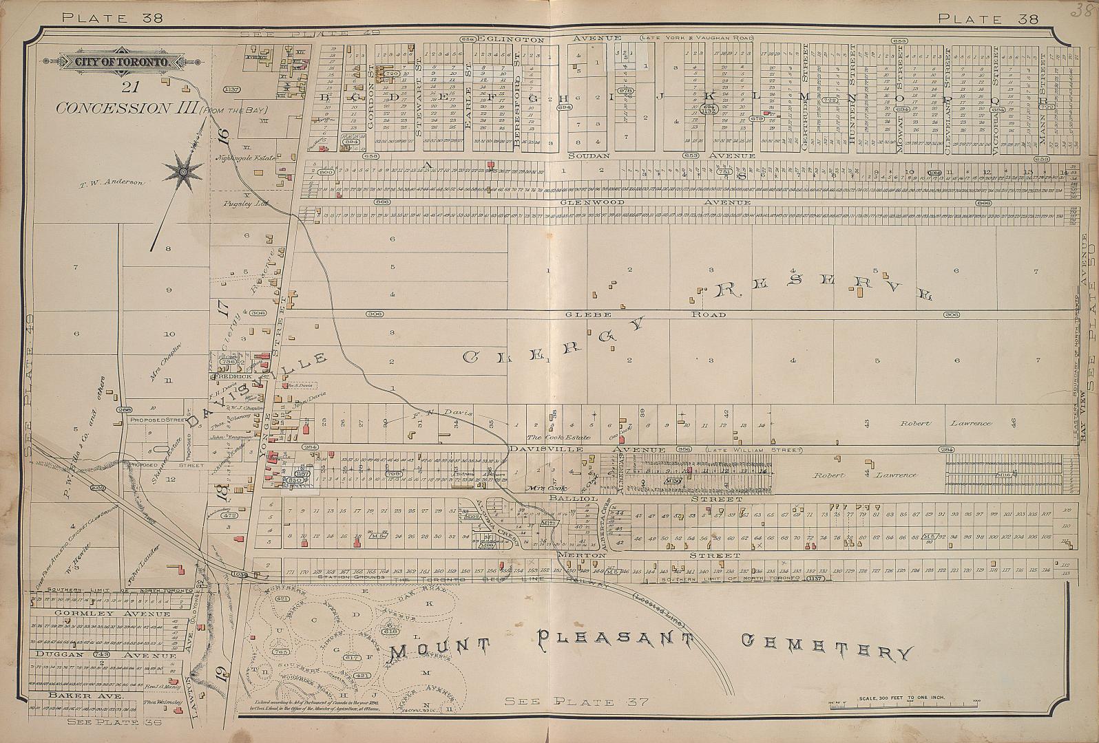 Image shows an atlas of the city of Toronto and vicinity from special survey founded on registe ...