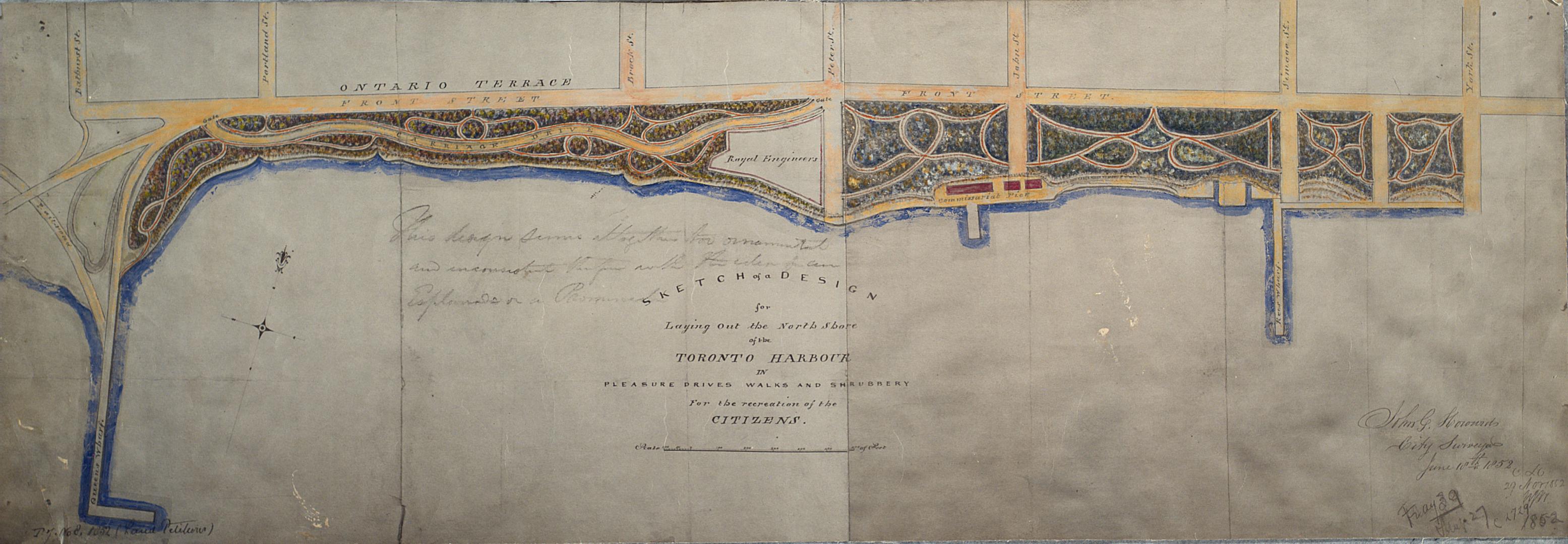 Image shows a Toronto Harbour map.