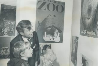 Posters from great zoos around the world, on display at the Toronto-Dominion centre as a part of Metro Toronto Zoo Week