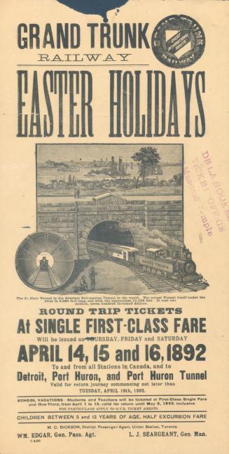 Grand Trunk Railway Easter Holidays