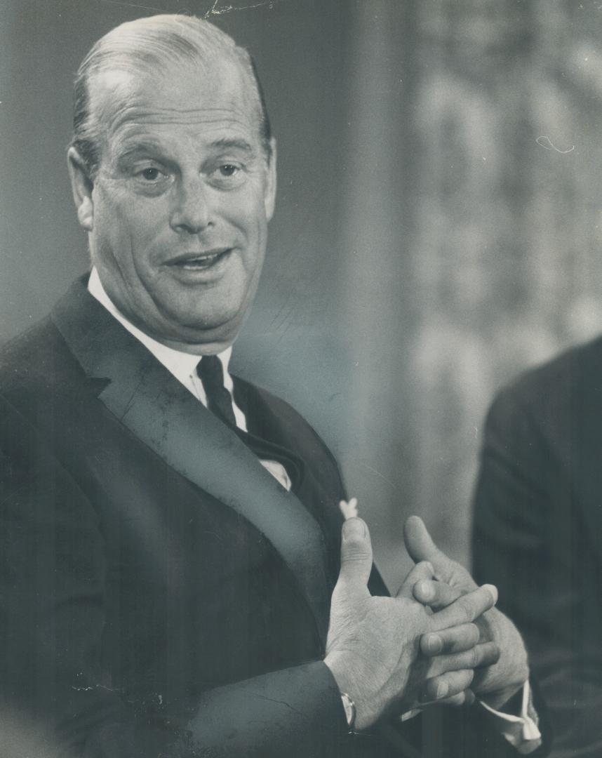 Trade minister Robert Winters. A word about everything - except leadership plans