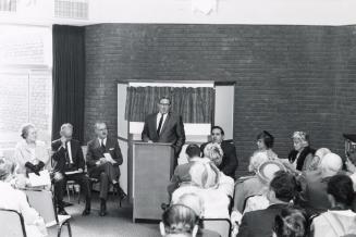 Charles R. Sanderson Branch, Toronto Public Library, Dundas Street West, Official opening ceremonies, 27 September 1968