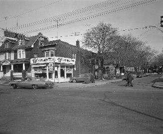 Broadview Avenue looking northeast to the corner of Pretoria Avenue, Toronto, Ontario