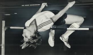 Julie White uses the backward flop style during a workout at the CNE in preparation for the Toronto Star Maple Leaf Games