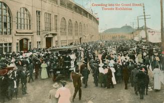 Crowding into the Grand Stand, Toronto Exhibition
