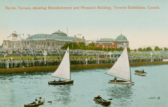 On the Terrace, showing Manufacturers' and Women's Building, Toronto Exhibition, Canada