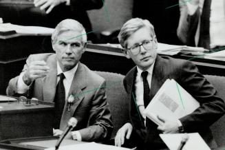 Issued strategy: Treasurer Floyd Laughren, left, and Premier Bob Rae set out their plans