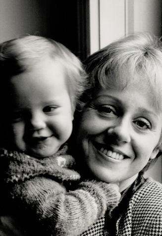 Fiona Reid and 1-year-old Julia: I have to do jobs that allow me to have help at home, Reid says