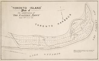 ''Toronto Island'' Plan of the subdivision of ''The Eastern Point''