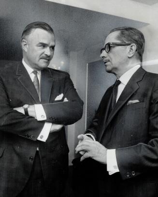 Ontario's John Robarts (left) and Quebec's Daniel Johnson both have much at stake in the conference, may make a deal, says Newman