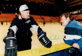 Larry Robinson (left), and Pat Burns