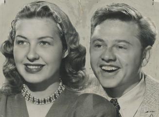 Mickey Rooney and his attractive bride, the farmer Betty Jane Rooney Birmingham, Alabama, pose for their first portrait together, since Mickey was dis(...)