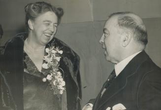 Mrs. Roosevelt and Prime Minister King at Montreal