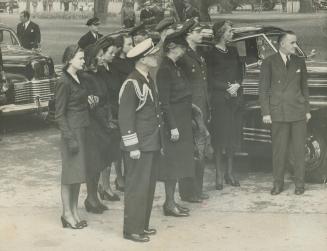 Chief mourners were the Roosevelt family seen here