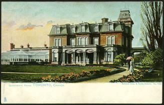 Historic photo from 1910 - Postcard of Government House, Toronto, Canada in King Street West