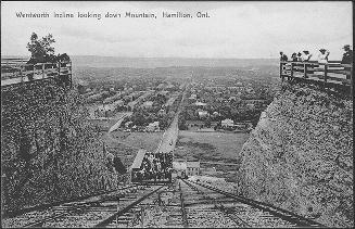 Wentworth Incline looking down Mountain, Hamilton, Ontario