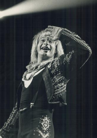 Clown prince: David Lee Roth, former Van Halen frontman, revelled in the adoring gaze of 14,000 crazy, whipped-up fans at the Gardens last night, says critic Craig MacInnis