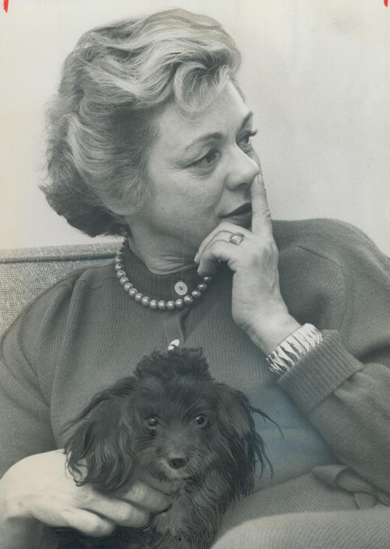 Lillian Roth and Pet Poodle. Fast rising in her third career