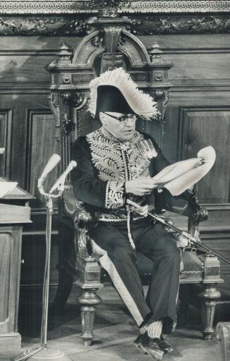 Lieutenant-Governor Earl Rowe. In the Throne Speech the big news was housing