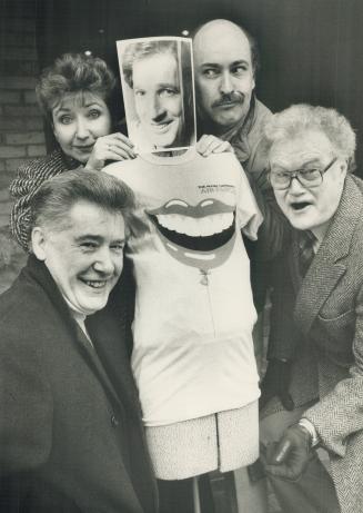 The Royal Canadian Air Farce, clockwise from bottom left, John Morgan, Luba Goy, Don Ferfuson in photo form, Roger Abbott and Dave Broadfoot. The trou(...)