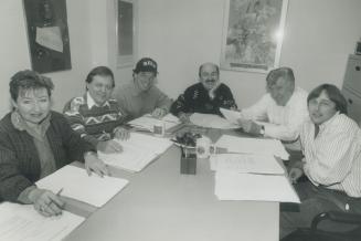 From left: Luba Goy, Rick Olsen, Don Ferguson, Roger Abbott, John Morgan, Gord Holtman