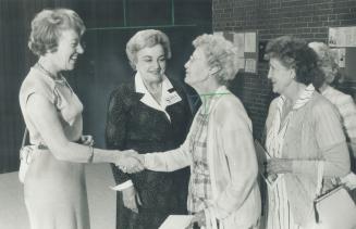Teammates: Flora MacDonald (left) and Laura Sabia campaign at Belmont House