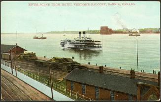 River Scene from Hotel Vendome Balcony, Sarnia, Canada