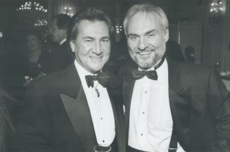Actors Kenneth Welsh (TV's Twin Peaks) and August Schellenberg (the movie Black Robe) were among stars who lit up the pre-Genie cocktail party at Sutton Place Hotel yesterday afternoon