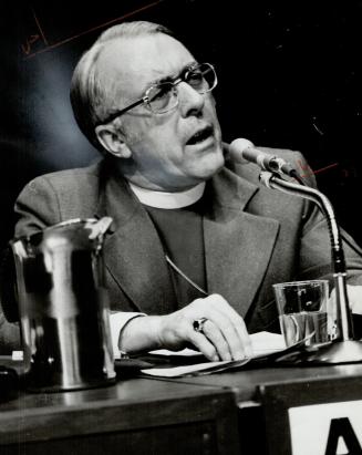 Bishop E. W. Scott, Anglican primate. You can't legislate moral behavior