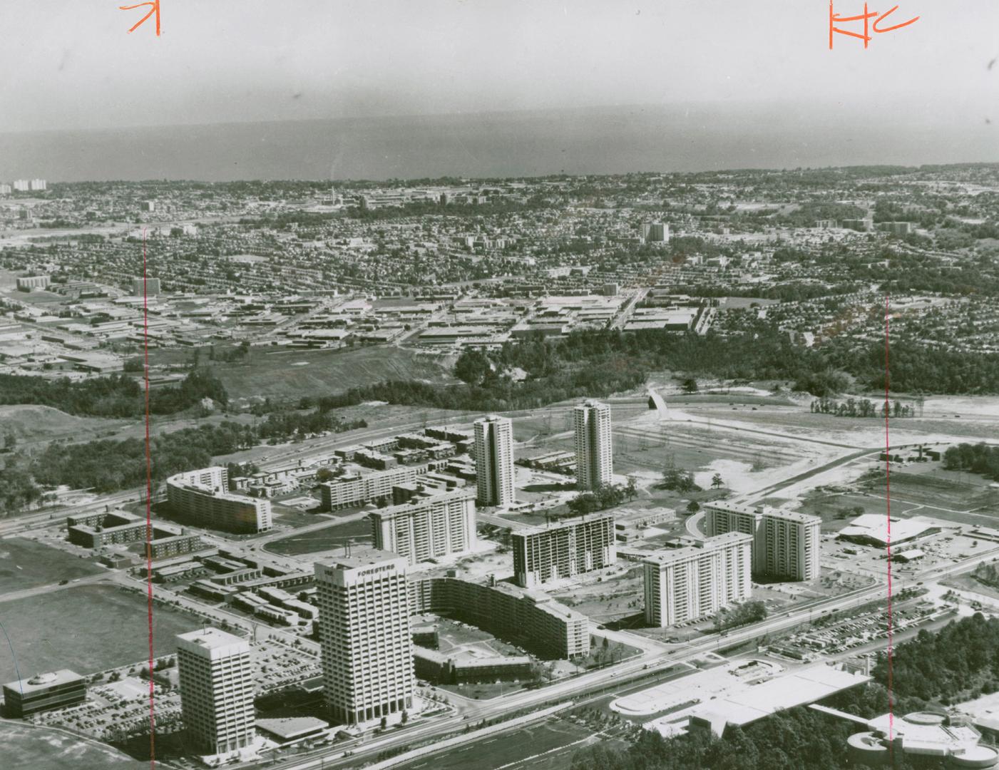 Olympia Square (the two towers left) highlights the Reichmann family's continuing office-and-ap…