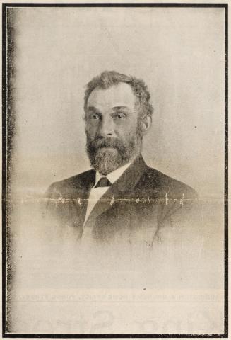 John Fisher, 1836-1911, Mayor of North Toronto for thirteen years. Image shows a portraits of a ...