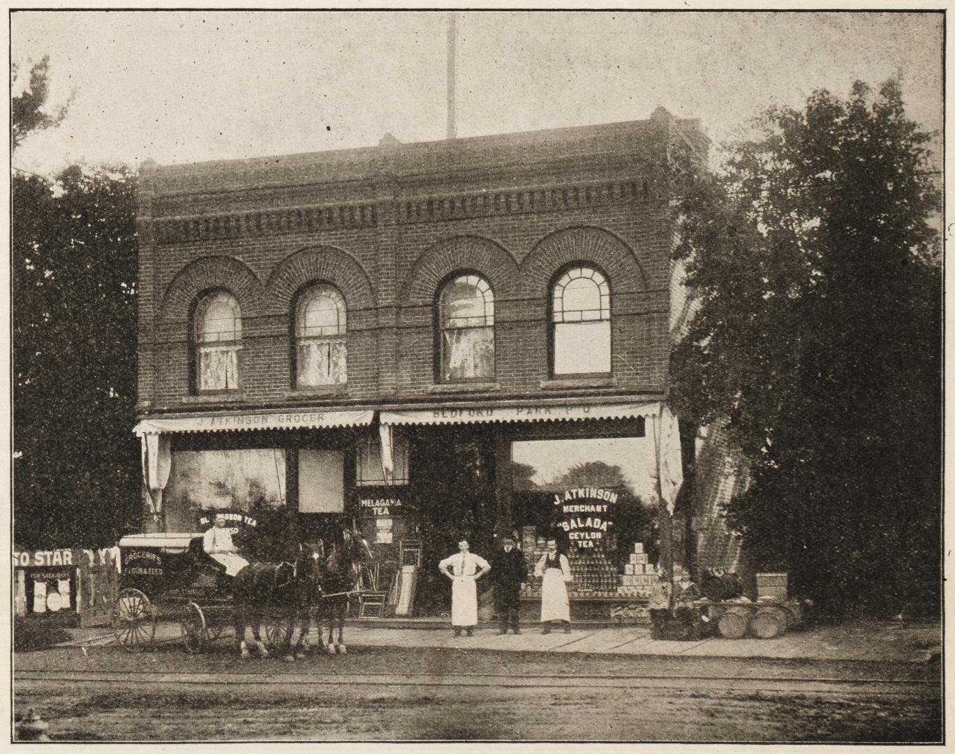John Atkinson &amp; Sons store and Bedford Park Post Office, Yonge Street, southwest corner of  ...
