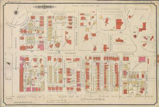 Atlas of the city of Toronto and vicinity from special survey founded on registered plans and showing all building and lot numbers.