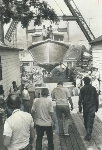 Good will: It took neighbors' yards on March Rd., plus Roy Brown's own yard on North Bonnington Ave., to build the 22-ton, 50-foot long Margroy.
