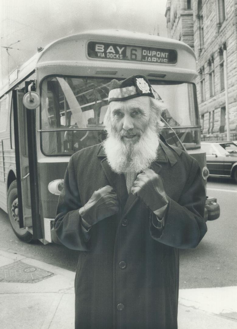 Fare fight: Malcolm Cairnduff, 63, is ready to take on the Toronto to Transit Commission in his battle to get free transit fares for war veterans. The commission has already turned him down once.