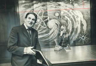Not your typical civil servant is general verdict on Vincent Chapin, who has left federal government's Export Development Corp. to join Stephen Roman's group, a rapidly diversifying empire based on uranium mining. Chapin is shown at headquarters in Toronto, in front of mural that symbolizes nuclear energy.