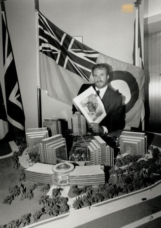 Thomas Christoff: President of company building Mississauga's Landford Airport Centre shows off model of the commercial development, which includes a heliport and an aviation park for historic aircraft.