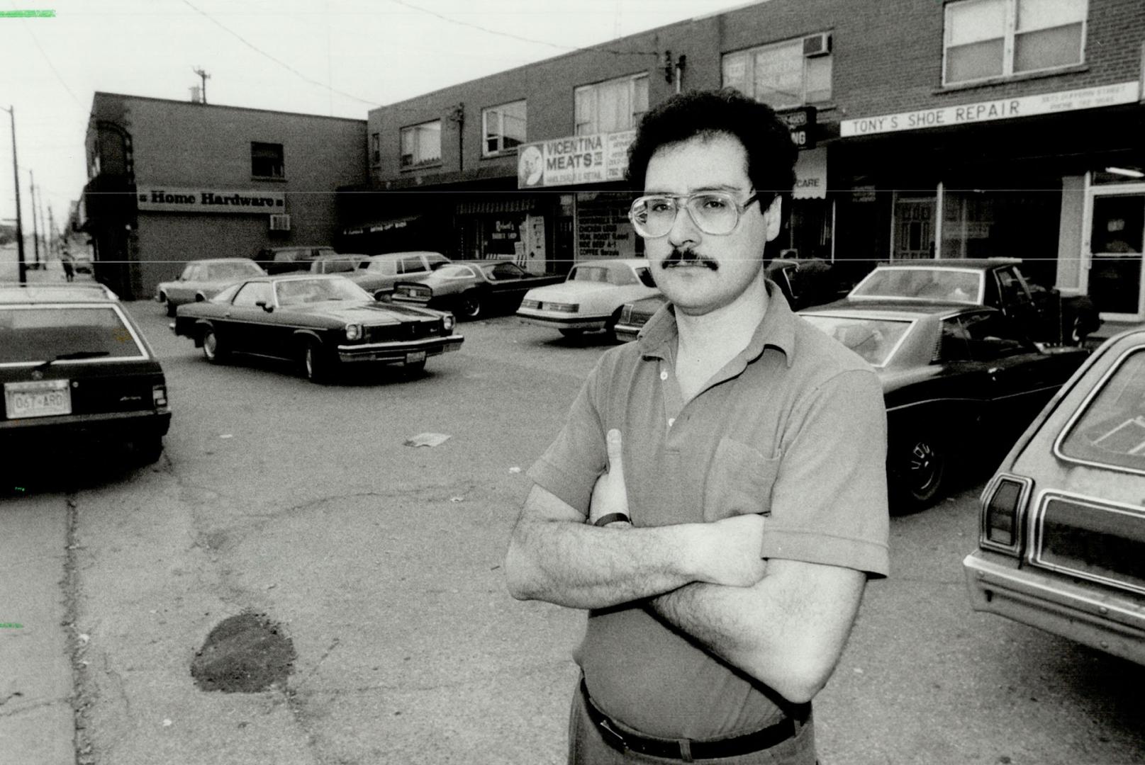 Needs facelift: Joe Cimicata, owner of Imperial Home Hardward on Dufferin St., backs the call for a Business Improvement Area to clean up the street's image. Cimicata has just completed a major renovation of his store and says business has never been better.