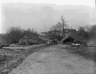 Houses damaged in Hurricane Hazel
