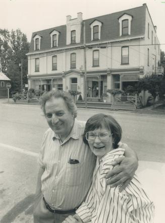 Better times: Antique dealer Henry Dobson and his wife, Barbara, own the 19th-century Albion Hotel in Plattsville, Ont., which he bought for $5,000 in 1964.
