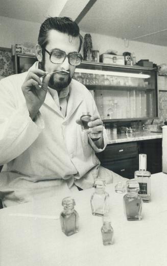 John Donelian tests scent in his Oakville laboratory.
