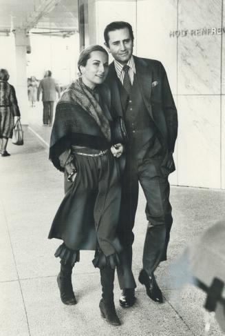 Count and Countess d'Ornano stroll on Bloor St.