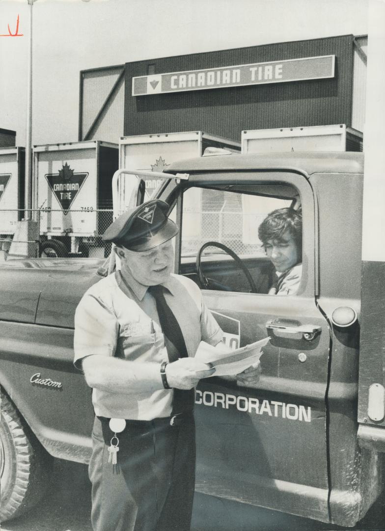 Scotty Dunbar, a guard at Canadian Tire's Brampton warehouse, says the company's profit-sharing plan has given him incomparable security for his old age. Dunbar, 49, has used his equity in Canadian Tire shares to pay off his mortgage and start a business that later failed. He still has more than $120,000 left. He hopes to retire in few years.