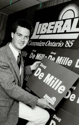 Doug DeMille, Liberal, Age: 28, Manager with import or export company. Attacks NDP for failing to solve the pollution problem despite 20 years holding the riding.
