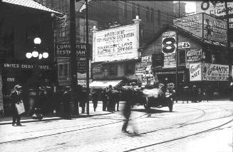 Advertising signs at intersection