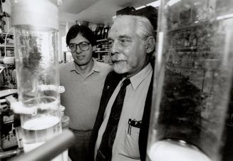 Dr. Jean Gariepe (left) with Dr. Rick Miller - Ontario Cancer Institute