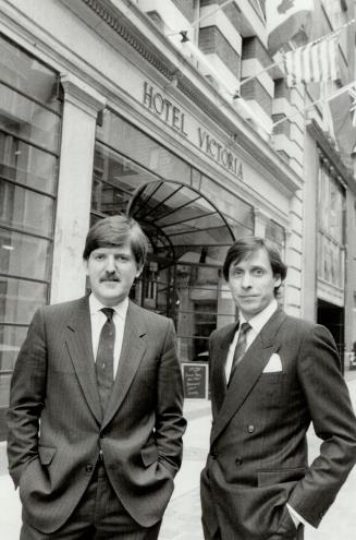 The new vic: Damien McGoldrick, left, and Charles Goldsmith stand in front of the Hotel Victoria on Yonge St