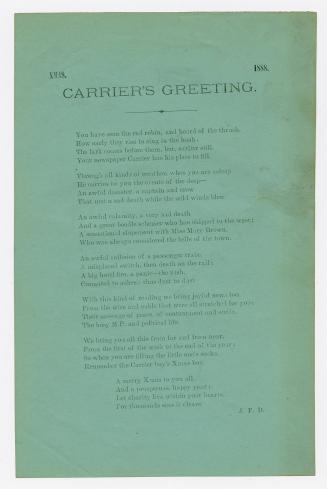 [Poem] Carrier's greeting